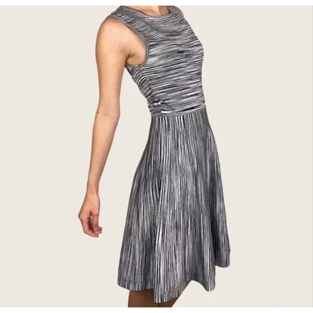 Karen Millen‎ Knit Striped Fit & Flare Dress- Size 1 *note